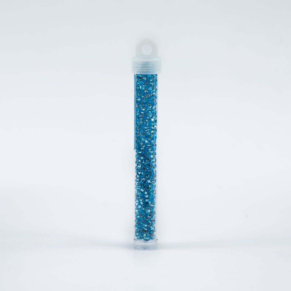 Silver Lined Aqua Czech Seed Beads - Size 6