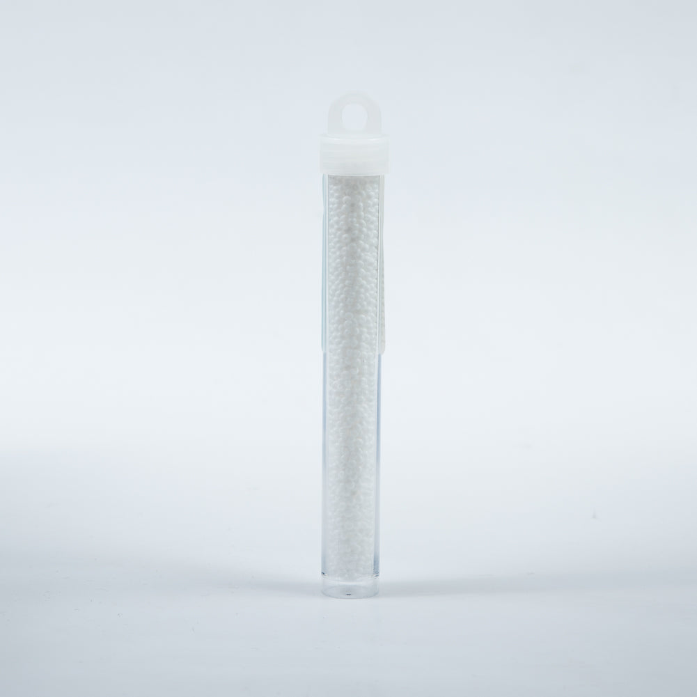 White Opaque Czech Seed Beads - Size 10