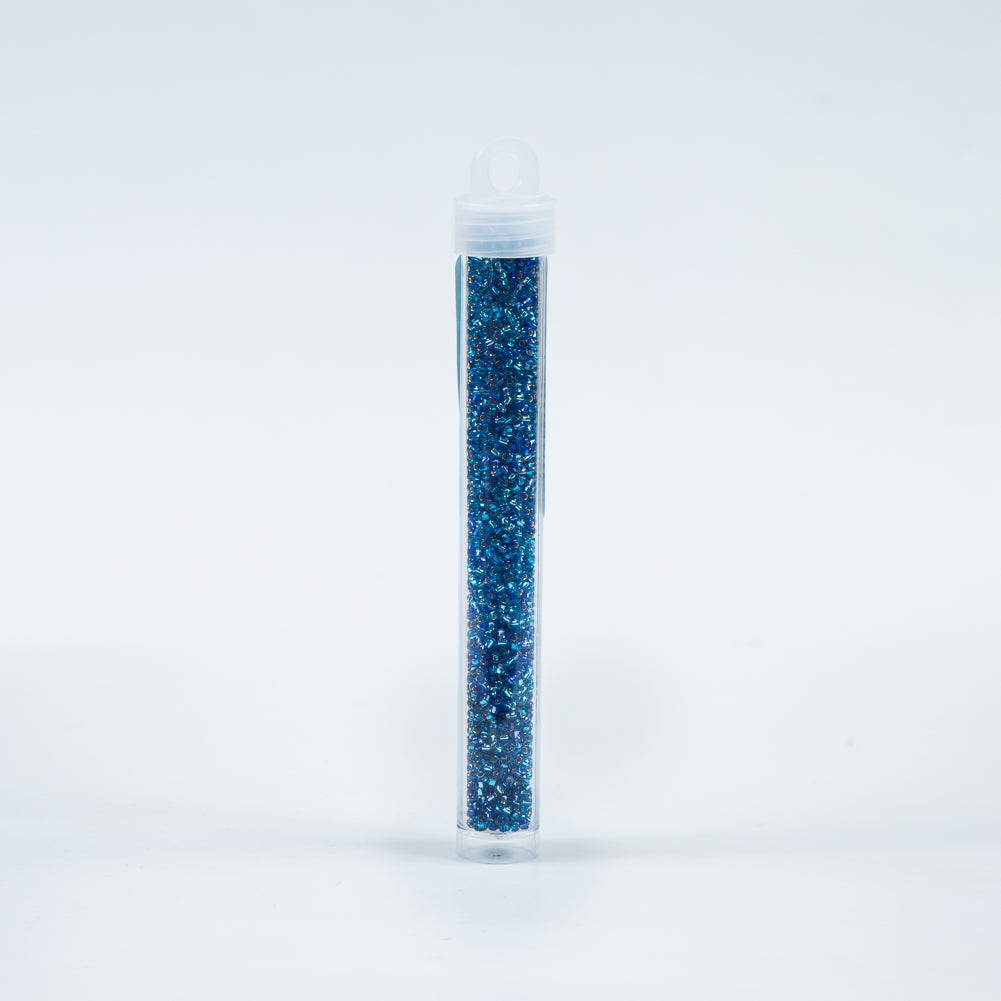 Silver Lined Aqua Mixed Czech Seed Beads - Size 10