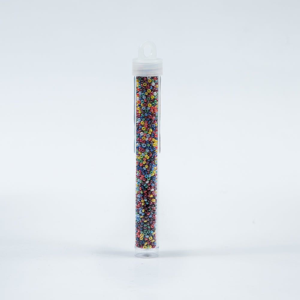 Lustrous Multicolor Czech Seed Beads - Size 10
