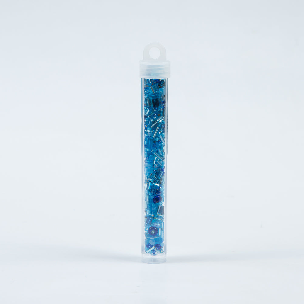 Aqua Mixed Media Beads - Size 10