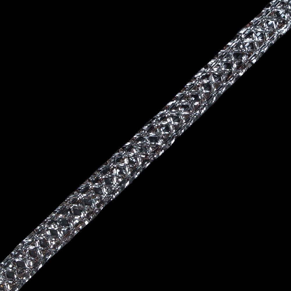 Silver Metallic Braided Trim - 0.375"
