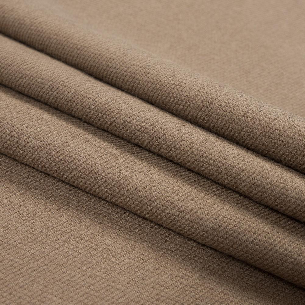 Tan Ribbed Wool Coating