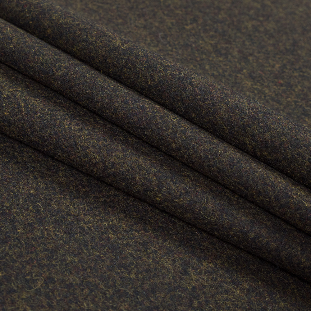 Navy Blue and Yellow Felted Wool Coating