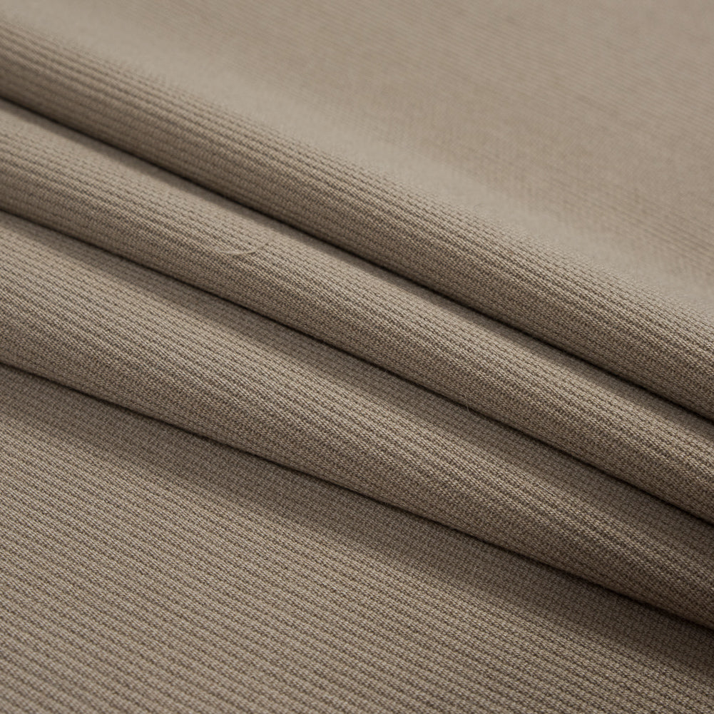 Greige Wool Coating with a Twill Side and a Ottoman Side