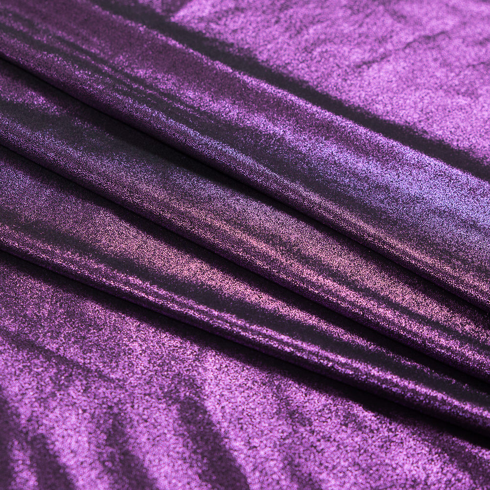 Metallic Hyacinth Violet All-Over Foil Knit