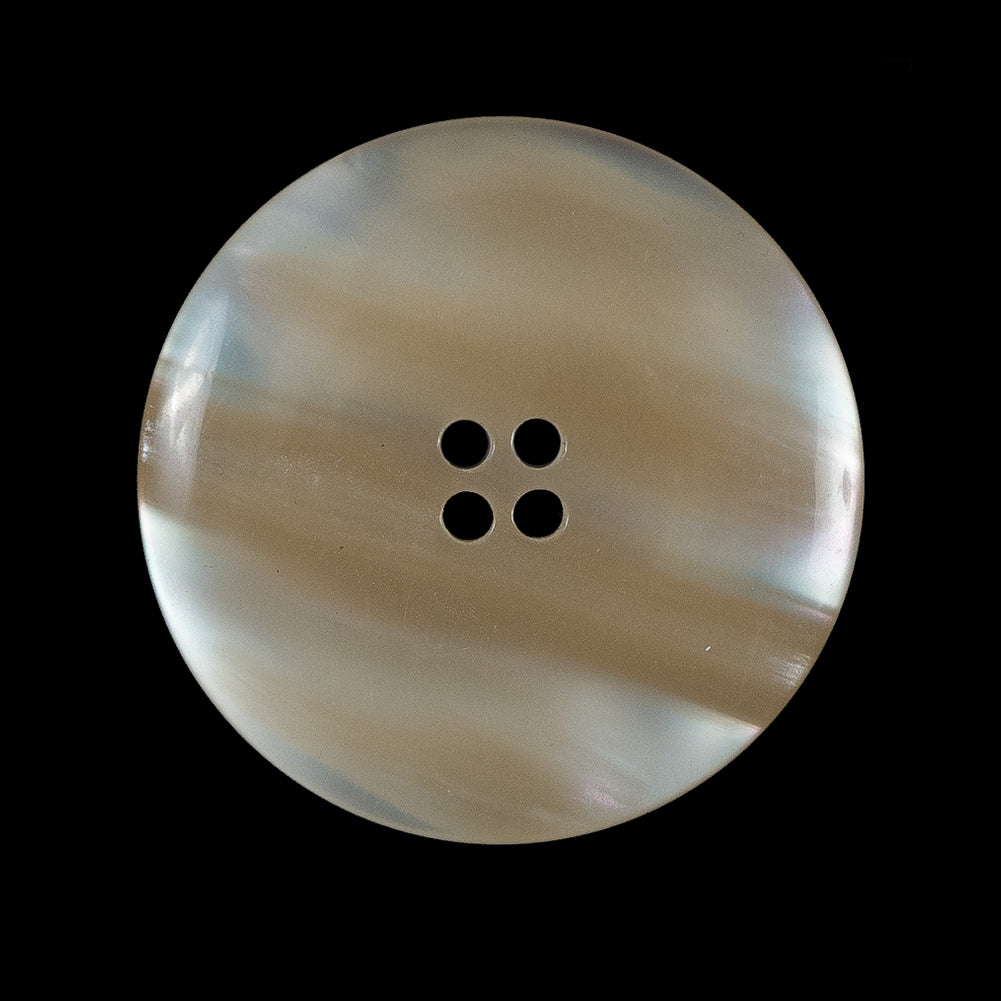 Beige Iridescent Plastic Button - 44L/28mm
