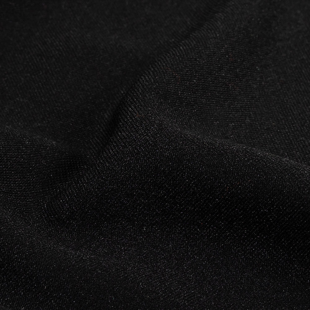 Black Stretch Polyester Woven