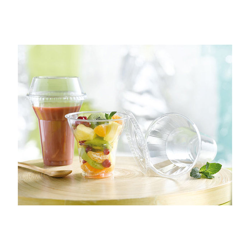 Packnwood PLA Composable Clear Dome Lid with Round Hole for 210GPLA300 560, 3.7" Dia., Case of 1000