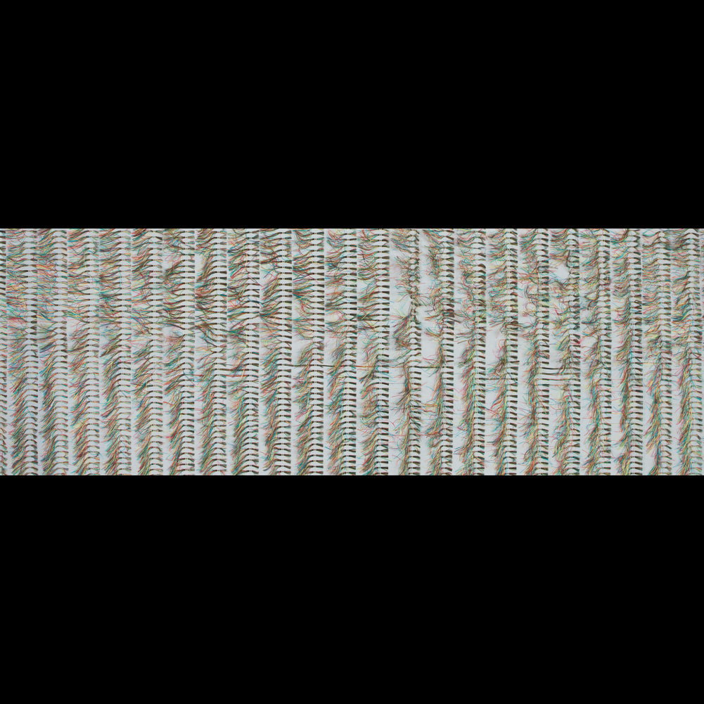 Optic White and Multicolor Eyelash Fringe Fabric