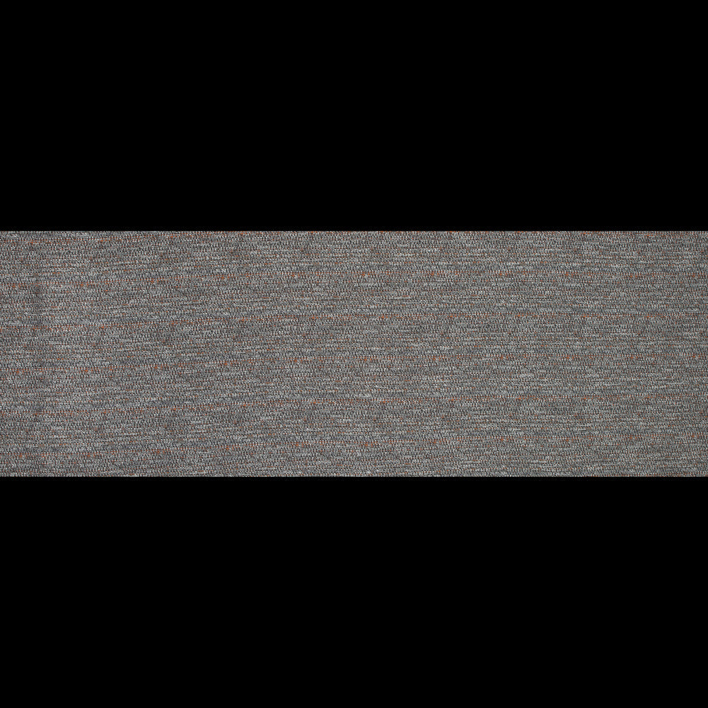 Truffle, Orange and White Cotton Tweed