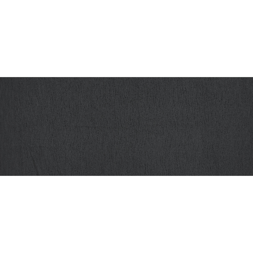 Black Cotton Woven with a Stitched Design and Charcoal Painted Coating