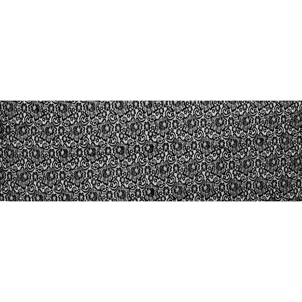 Sea NY Black Floral Re-Embroidered Lace