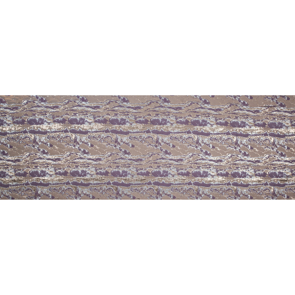 Metallic Gold, Lavender and Mauve Abstract Jacquard