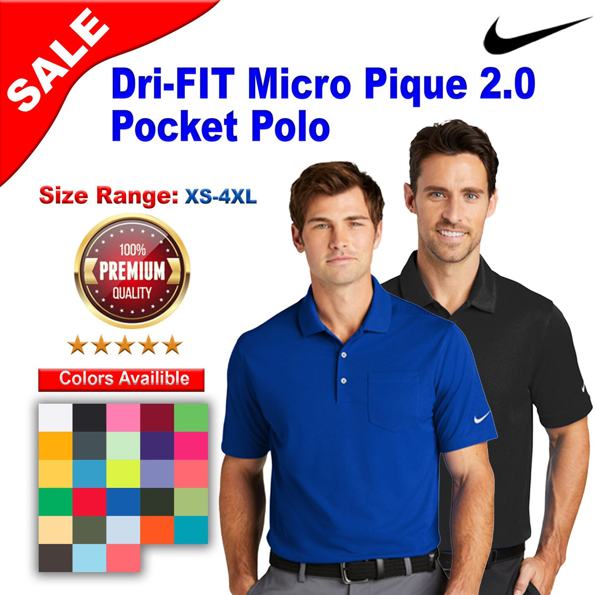 Nike® Dri-FIT Micro Pique 2.0 Pocket Polo