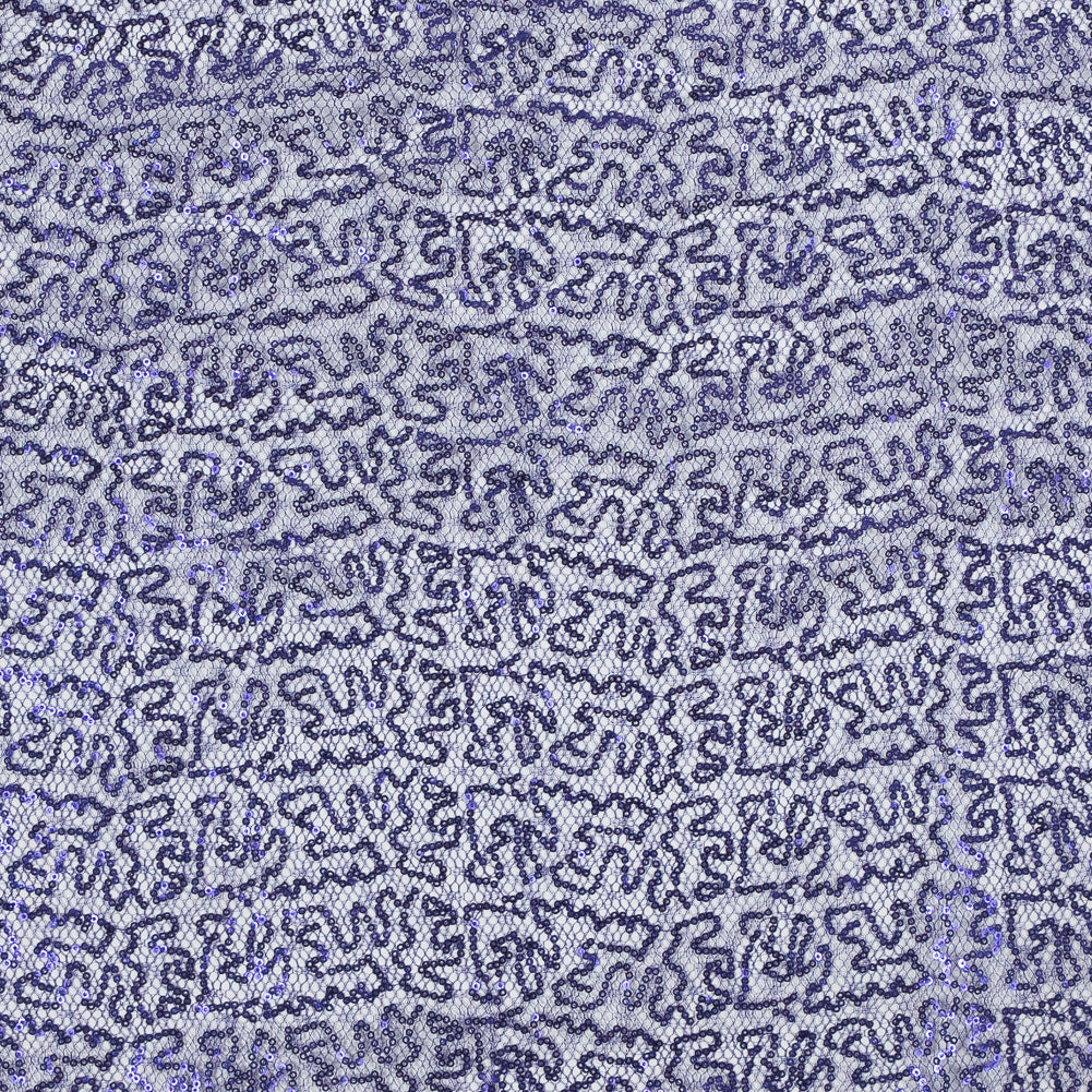 Netting with All-Over Circle Baby Sequins - Purple