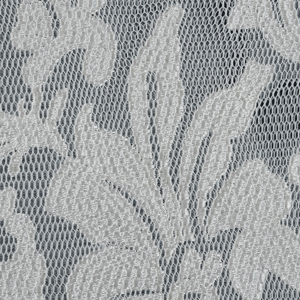 White Floral Embroidered Wonder Mesh