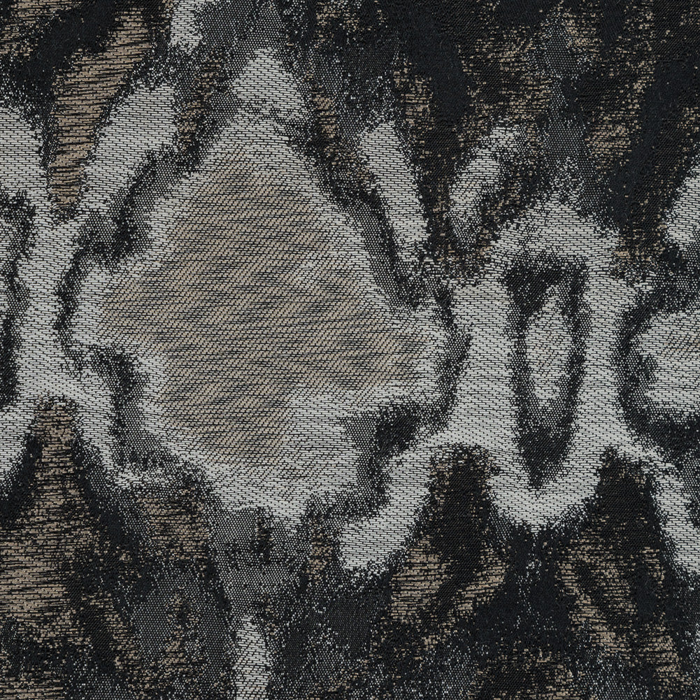 Gray and Beige Abstract Jacquard