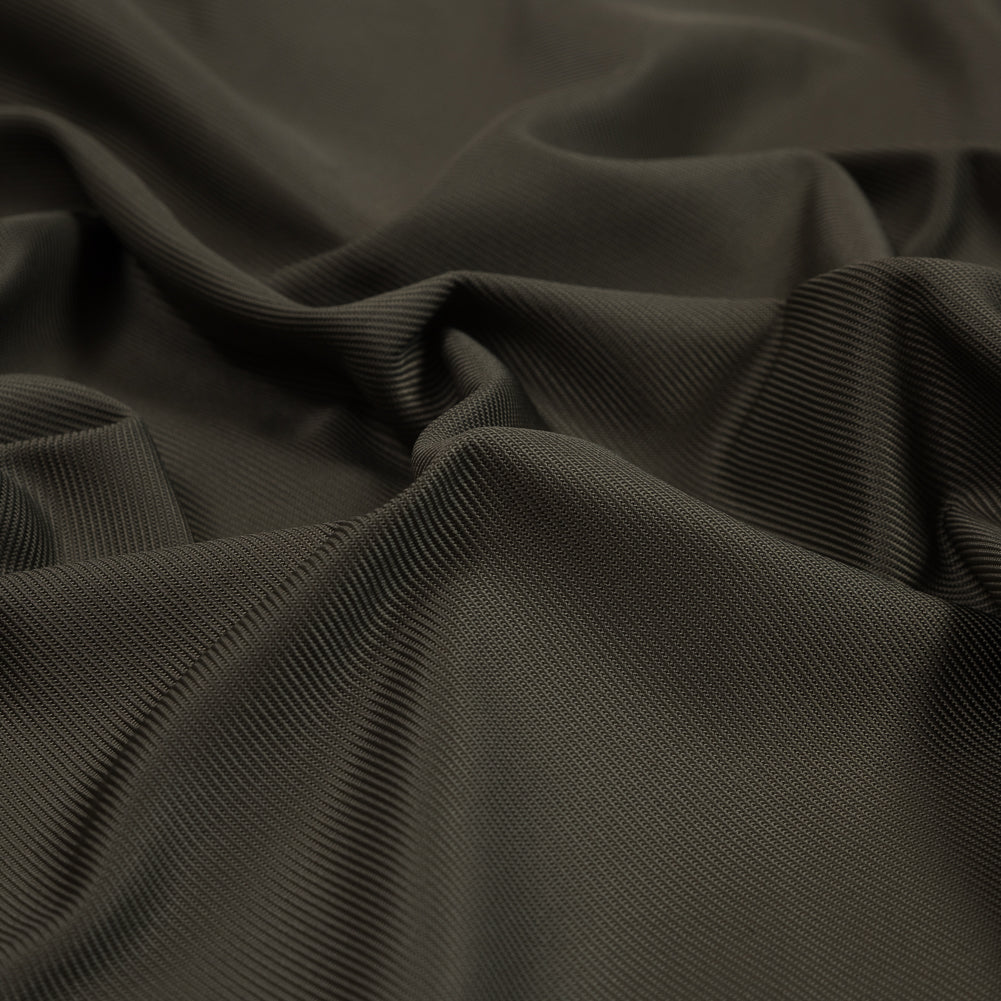 Army Green Polyester Serge Twill