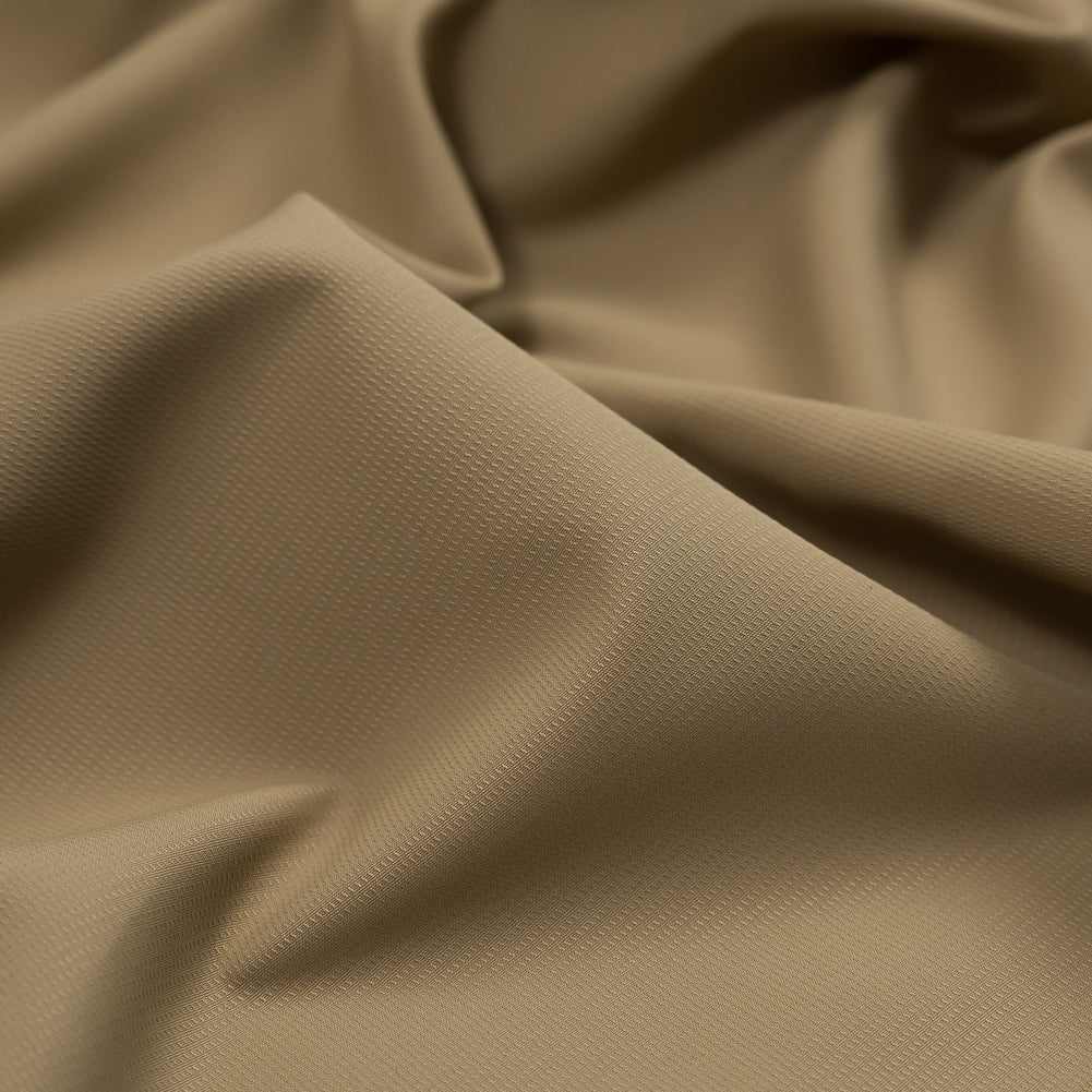 Camel Beige Polyester Dobby Jacquard