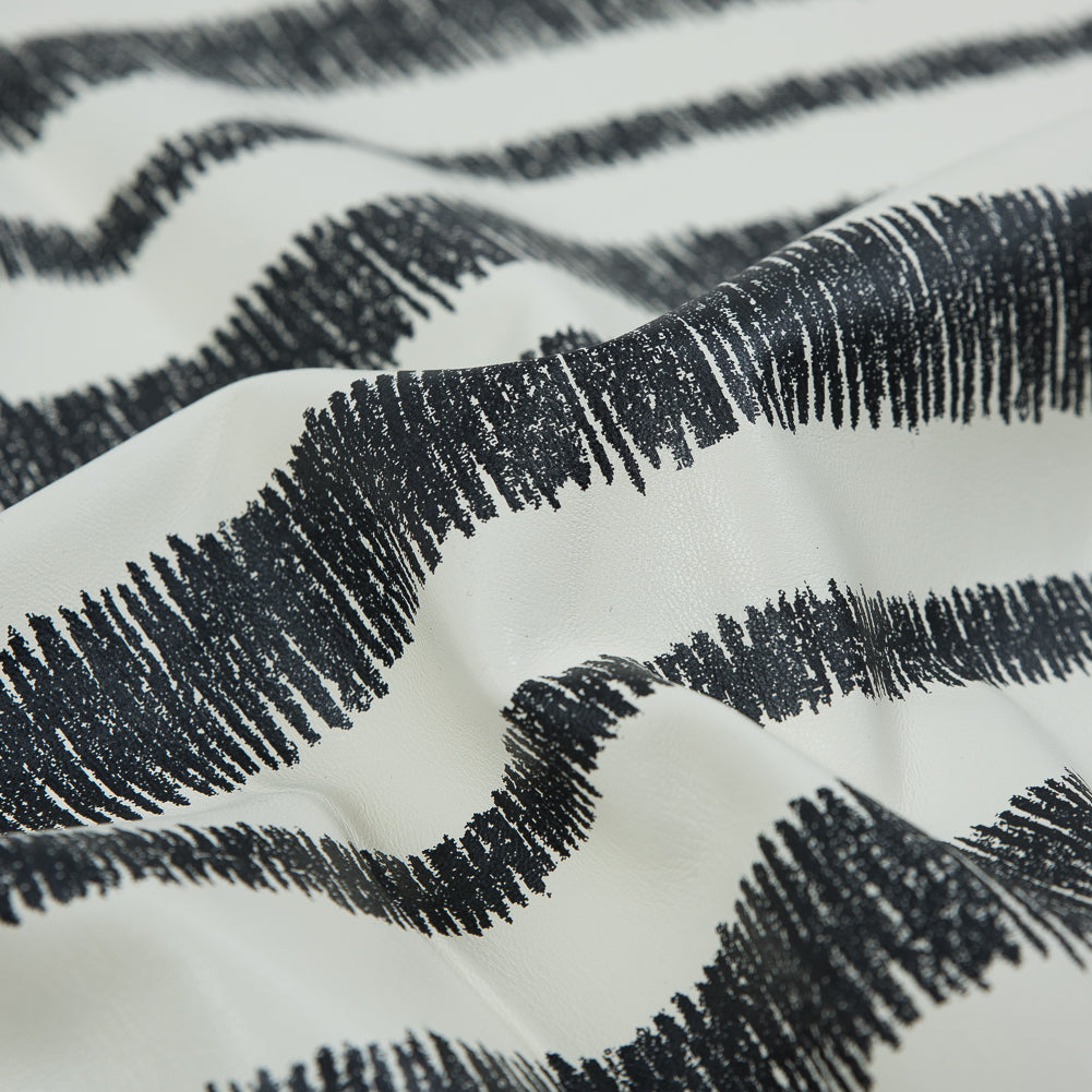 Phillip Lim Small Ivory and Black Striped Digitally Printed Lamb Leather