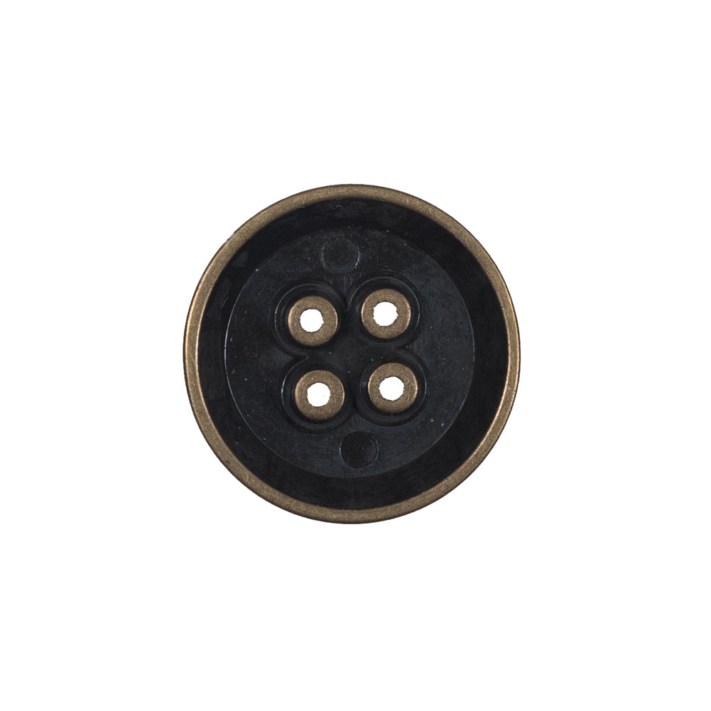 Italian Gold Metal 4-Hole Button - 36L/23mm