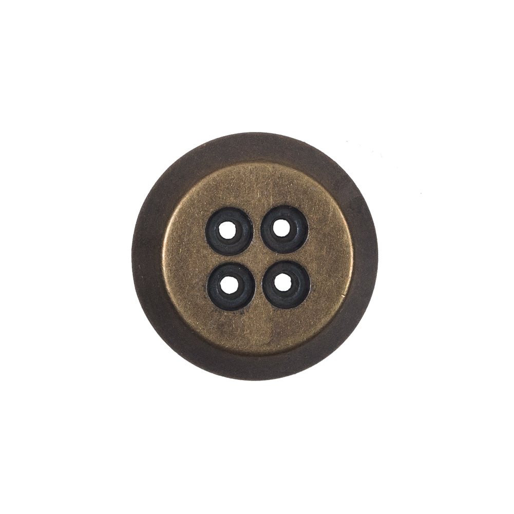 Italian Gold Metal 4-Hole Button - 36L/23mm
