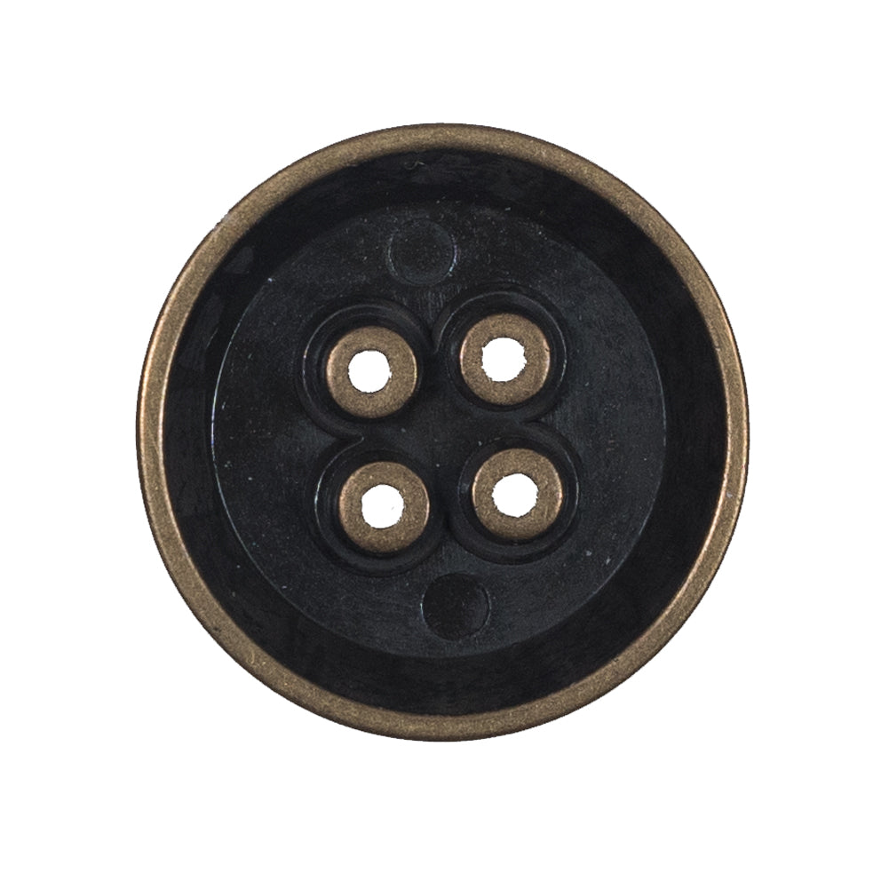 Italian Gold Metal 4-Hole Button - 44L/28mm
