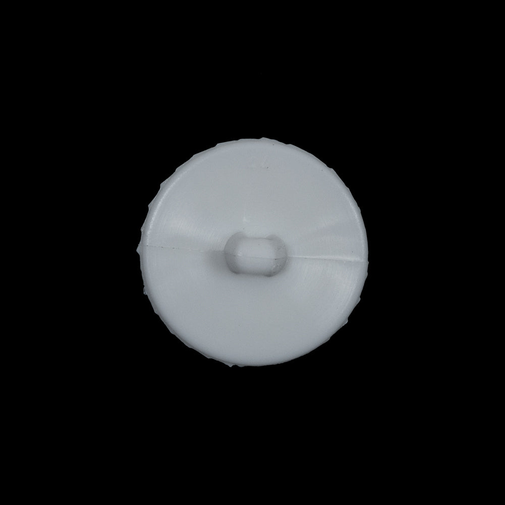 White Detailed Plastic Shank-Back Button - 32L/20mm