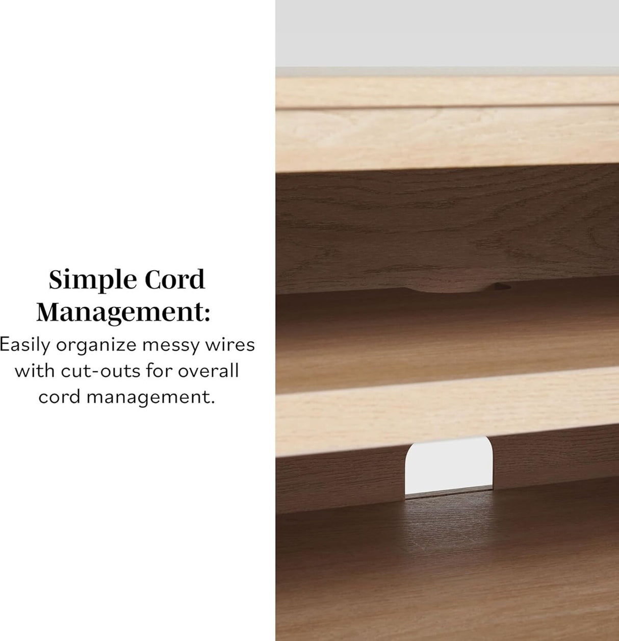 Ameriwood Home Cane TV Stand for TVs up to 85", Spring PIne