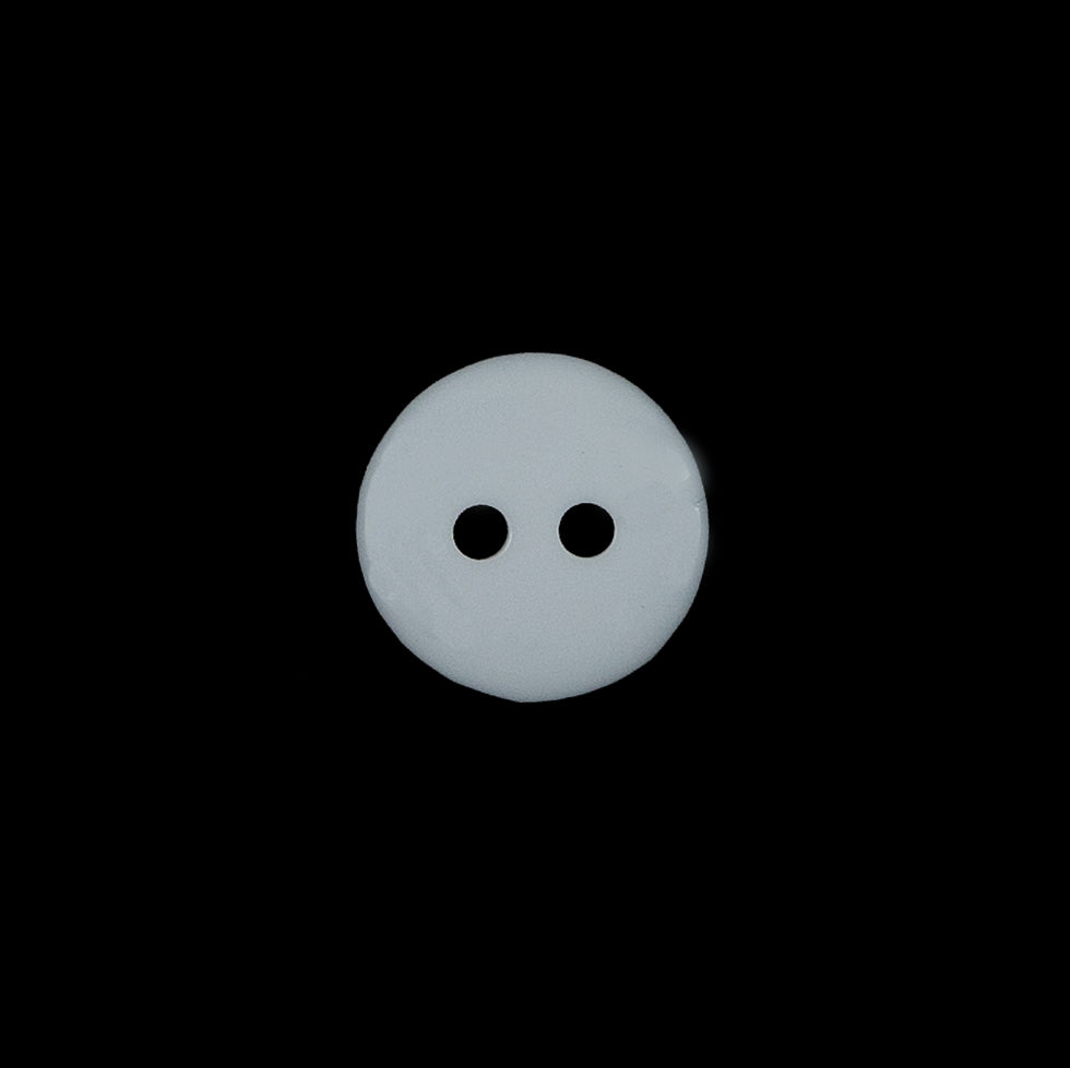 White Iridescent Plastic Button - 20L/12.5mm