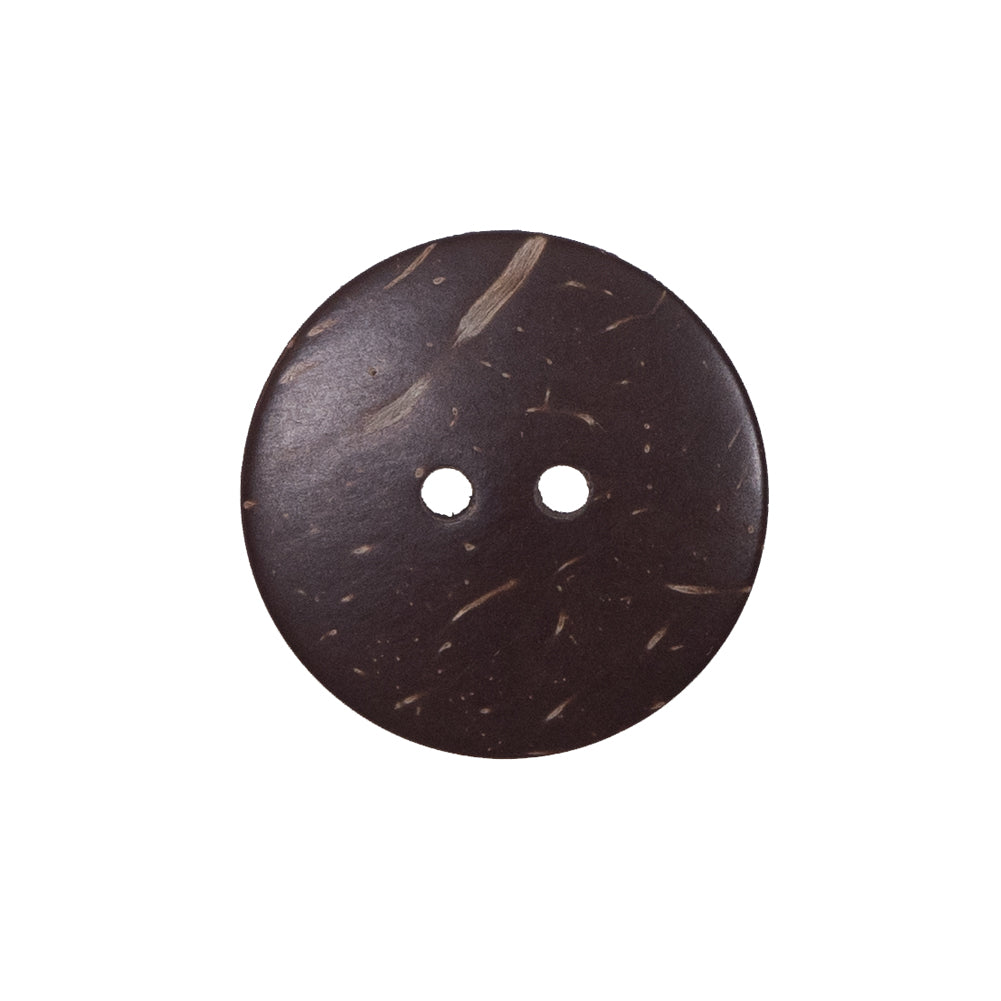 Italian Brown Etched Coconut Button - 36L/23mm