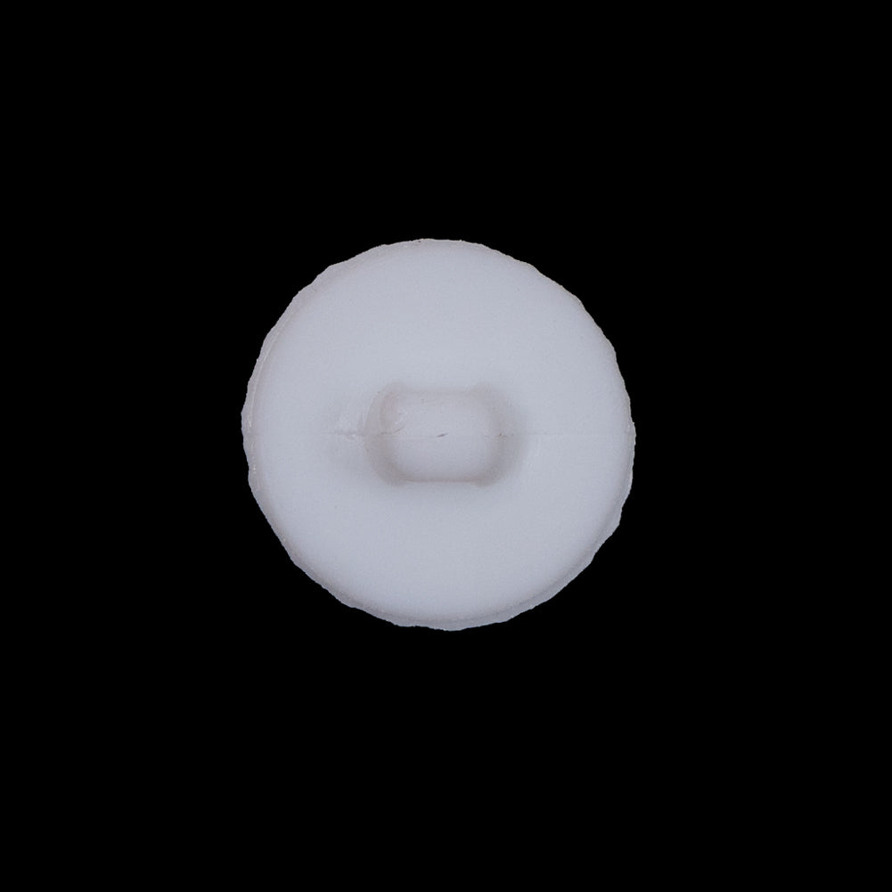 Italian White Twisted Plastic Shank-Back Button - 30L/19mm