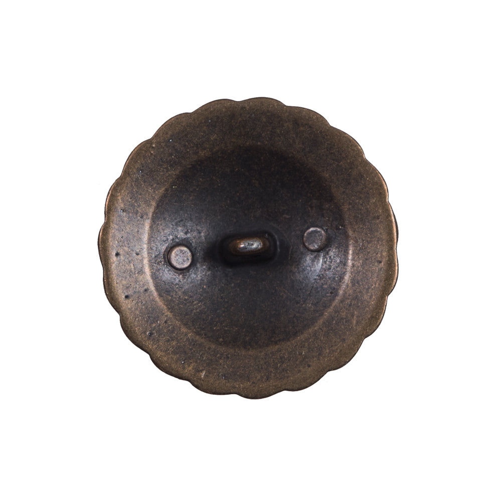 Italian Antique Gold Metal Shank Back Button - 40L/25.5mm