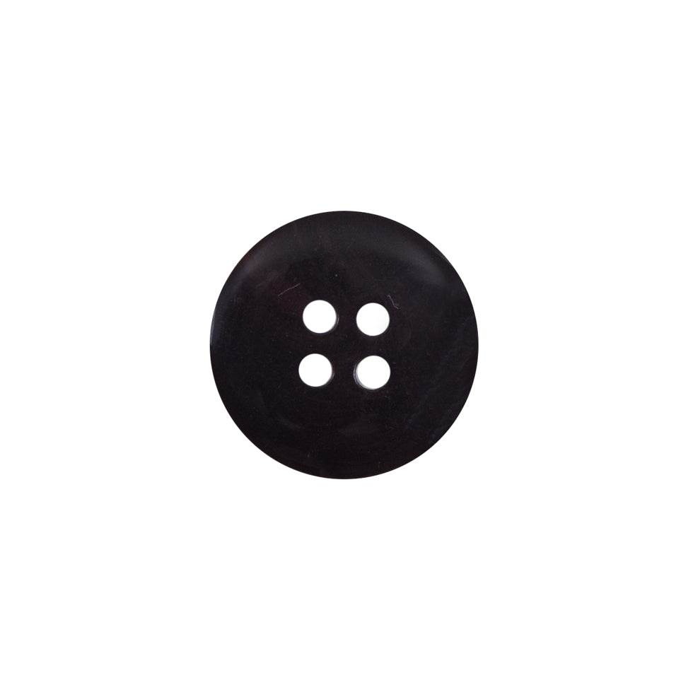 Dark Brown 4-Hole Plastic Button - 24L/15mm