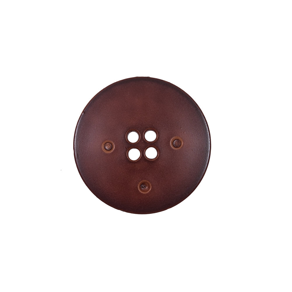 Italian Light Brown Faux Leather Button - 30L/19mm