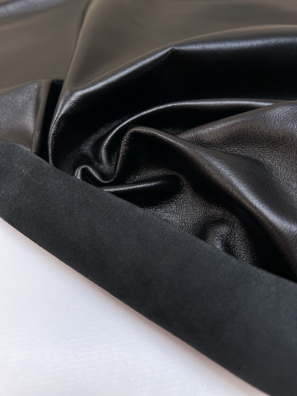 Black Brown Stretch Leather