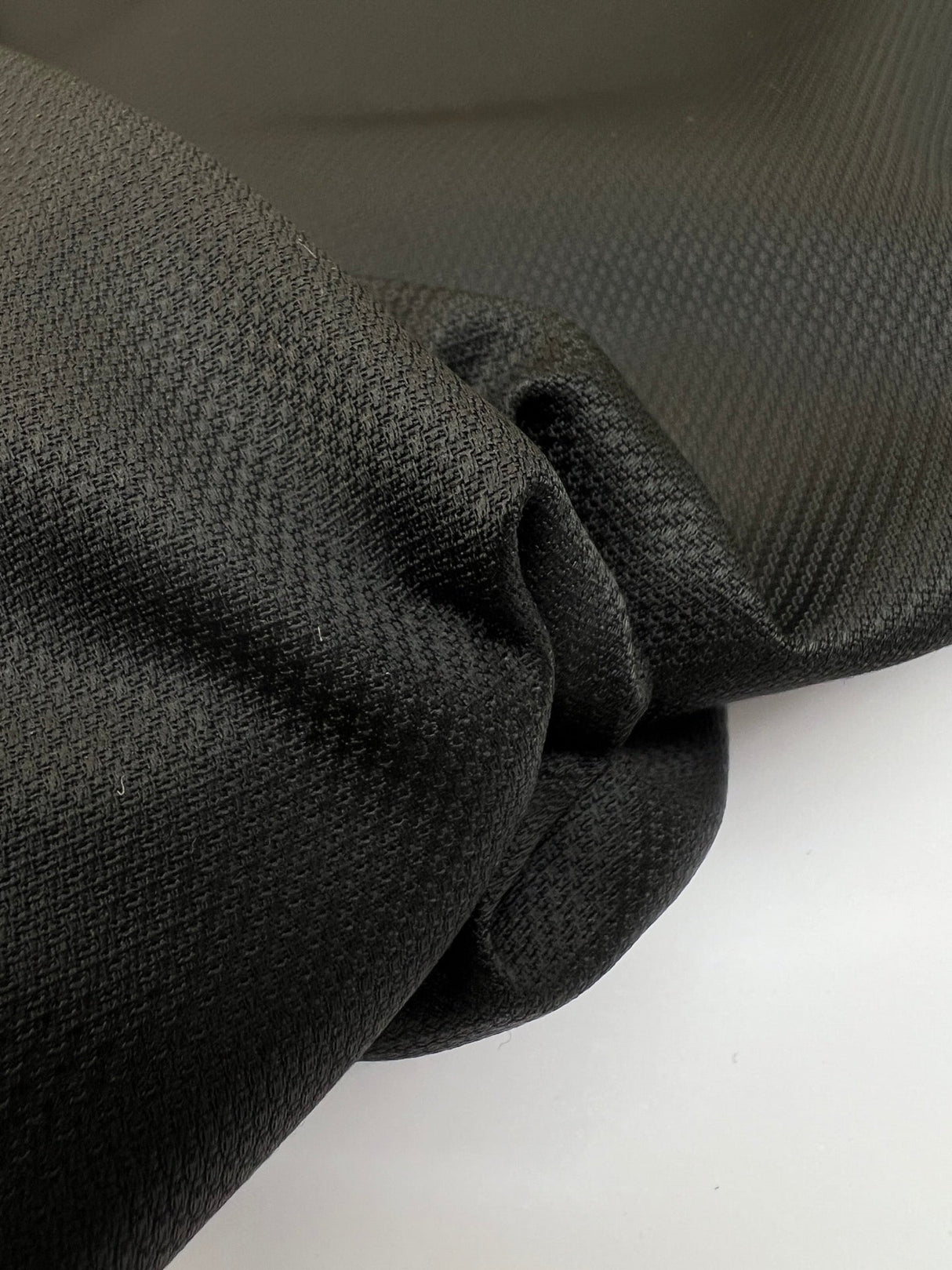 Wool Jacquard Suiting Fabric Black