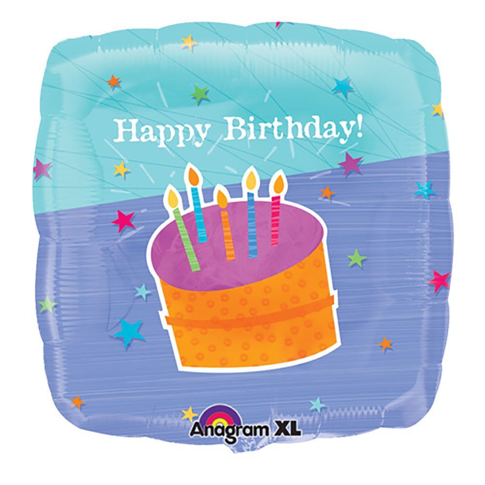 Birthday Cake and Candles Foil Balloon