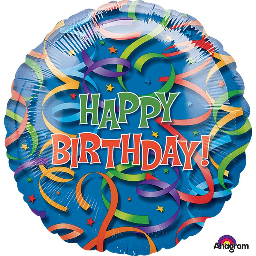 Birthday Foil Balloon 32 Inch Celebration Streamers