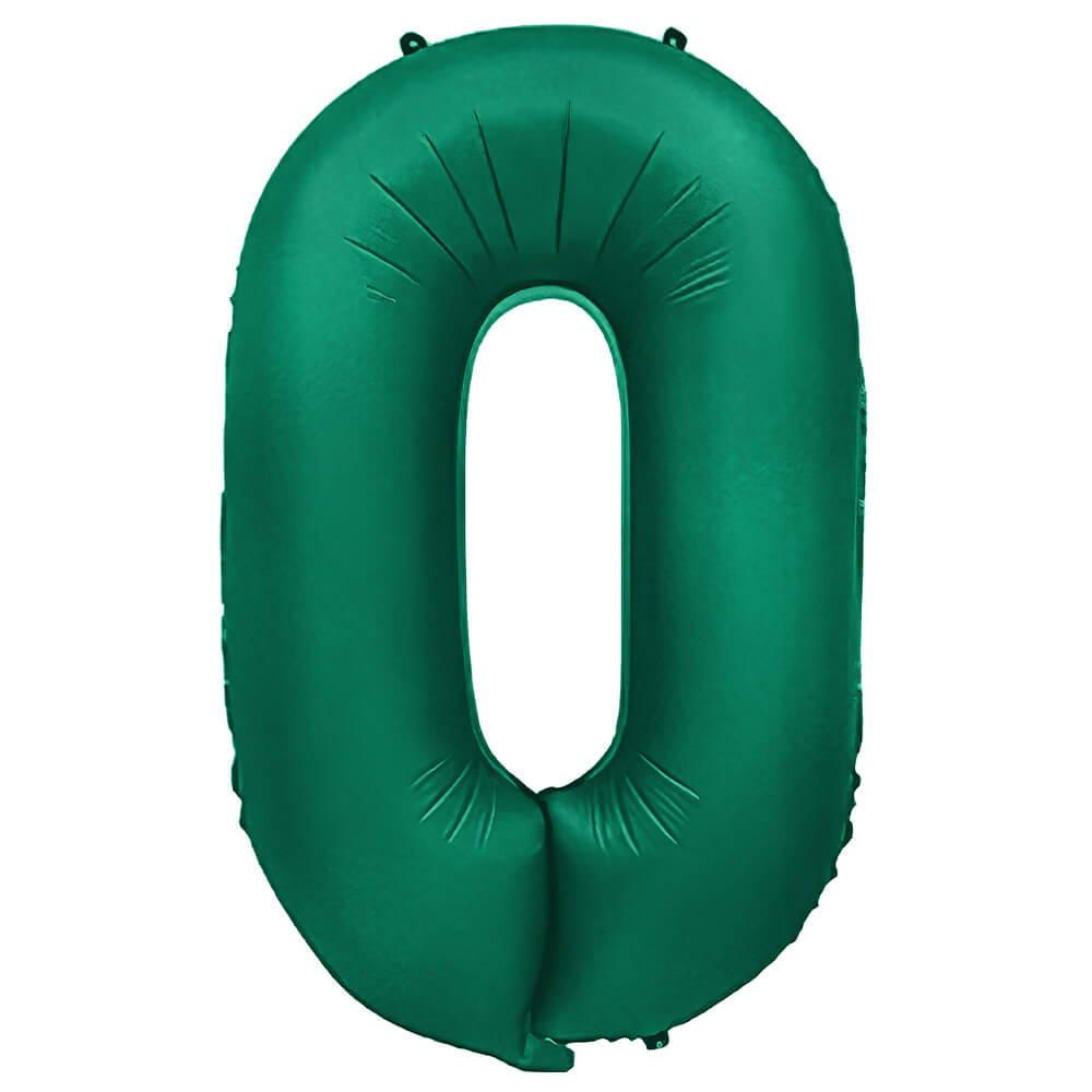 Foil Balloon Number 0 Green 32 Inch