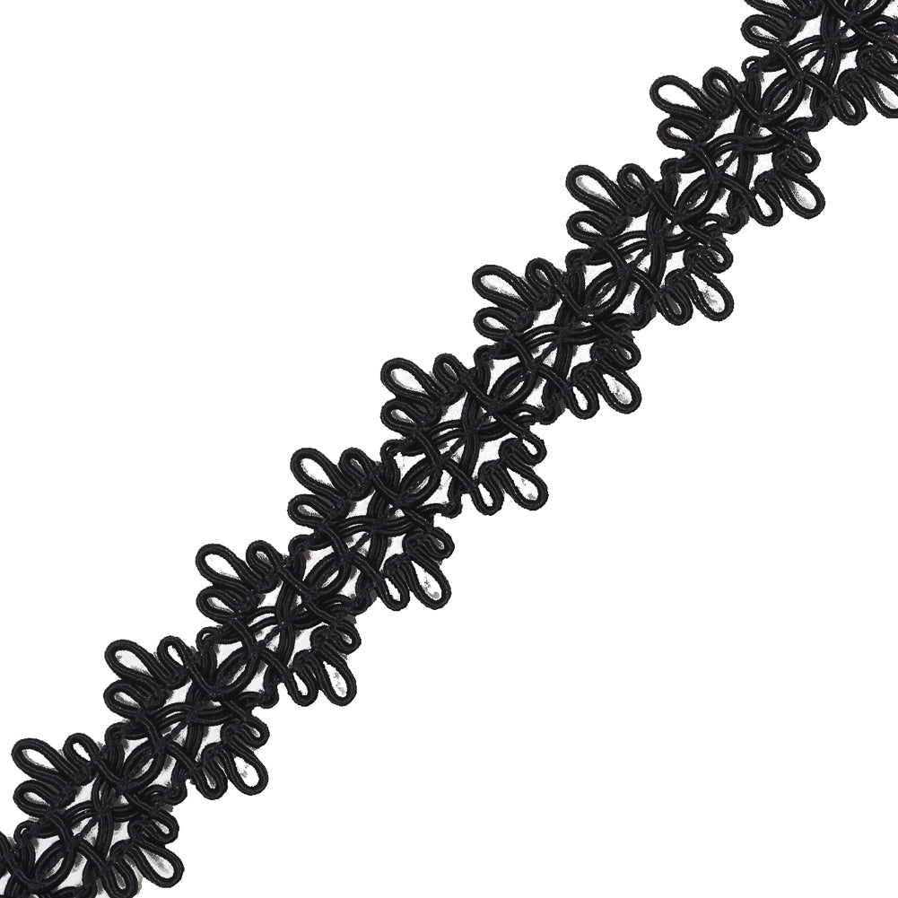 Black Loose Braided Cord - 1"