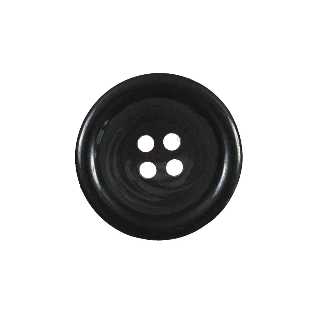 Black and Gray Swirled Plastic Button - 36L/23mm