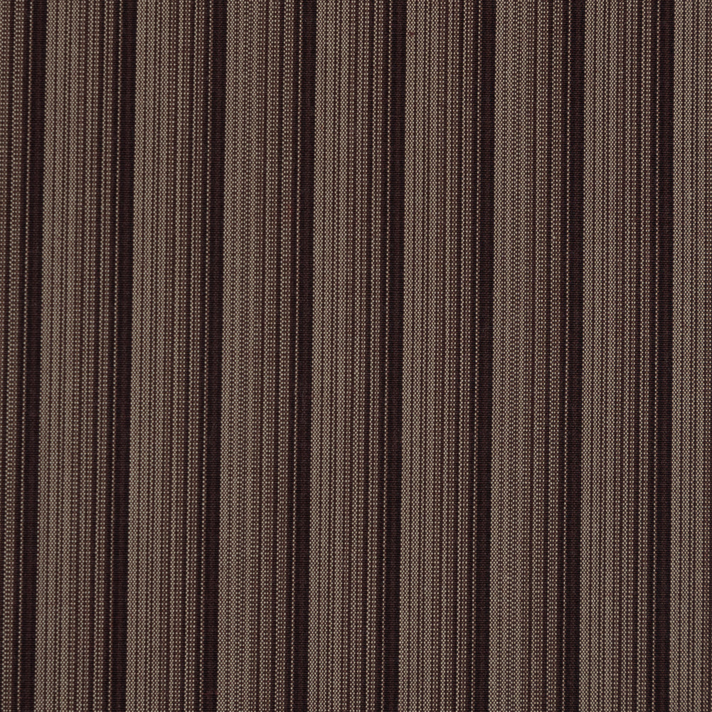 Brown and Taupe Striped Cotton Shirting