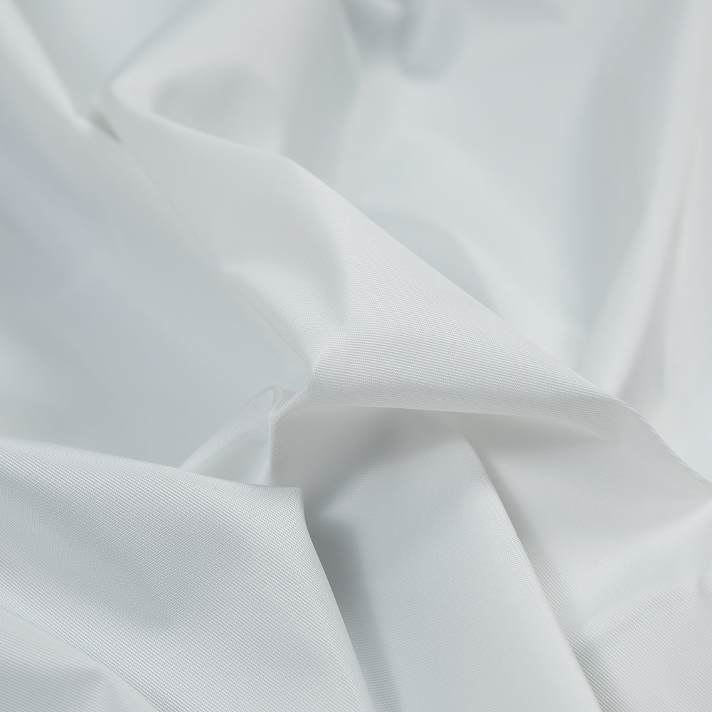 Water-Resistant Polyester Twill - White - Fisher Collection