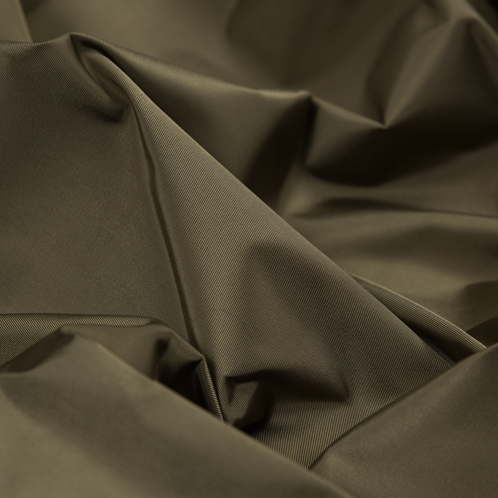Water-Resistant Polyester Twill - Brown Olive - Fisher Collection