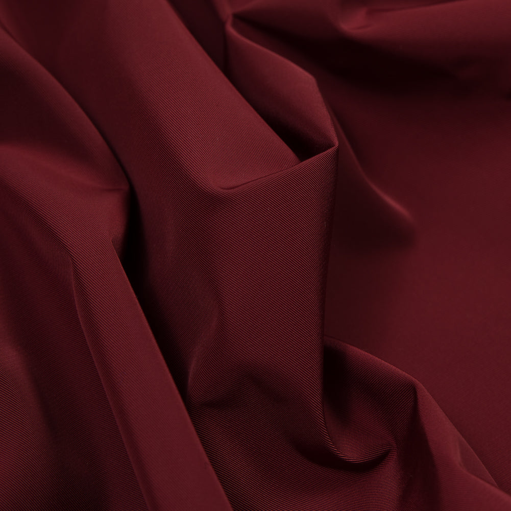 Water-Resistant Polyester Twill - Cranberry - Fisher Collection