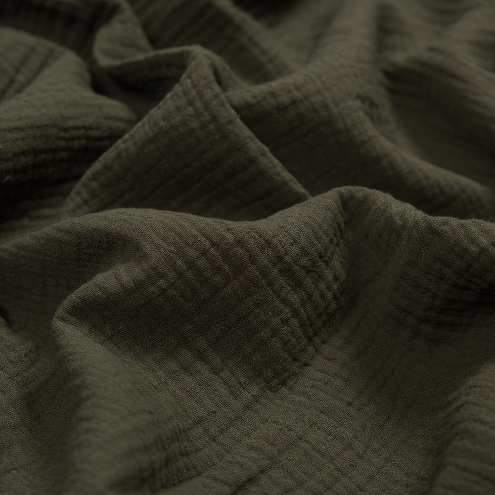 Double Cotton Gauze - Olive - Talamanca Collection