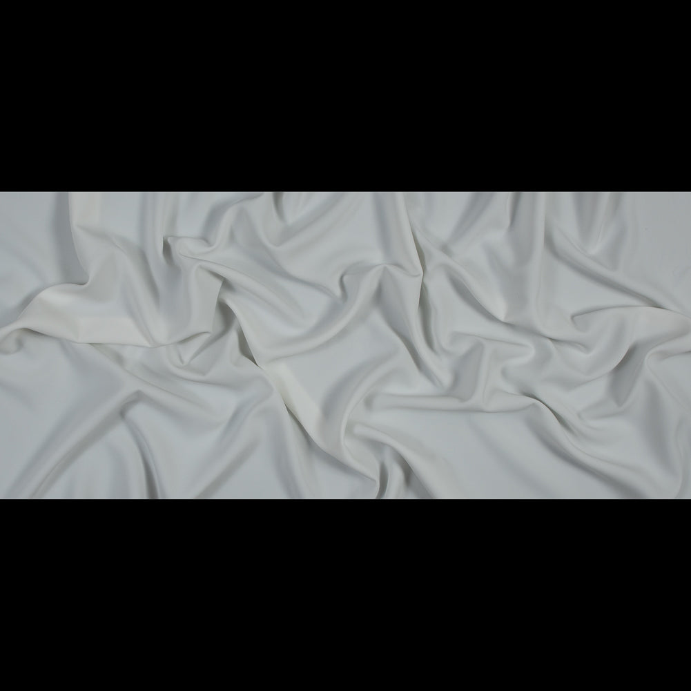 White Stretch Polyester 4-Ply Crepe