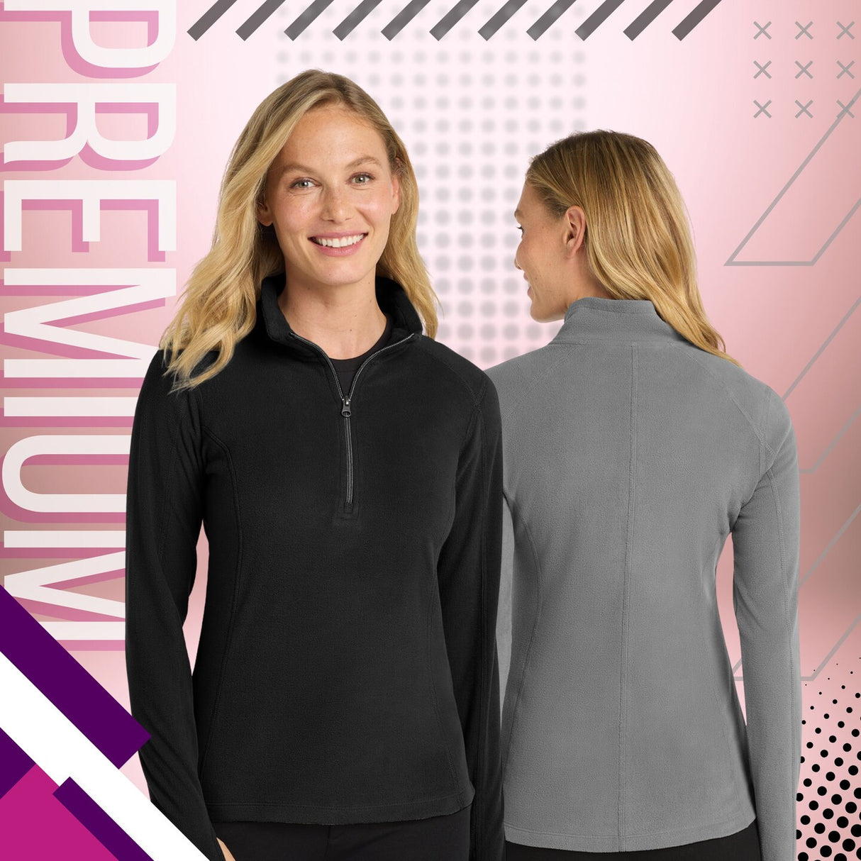 Port Authority® Women's Microfleece 1/2-Zip Pullover Lightweight Warm Layer for Outdoors